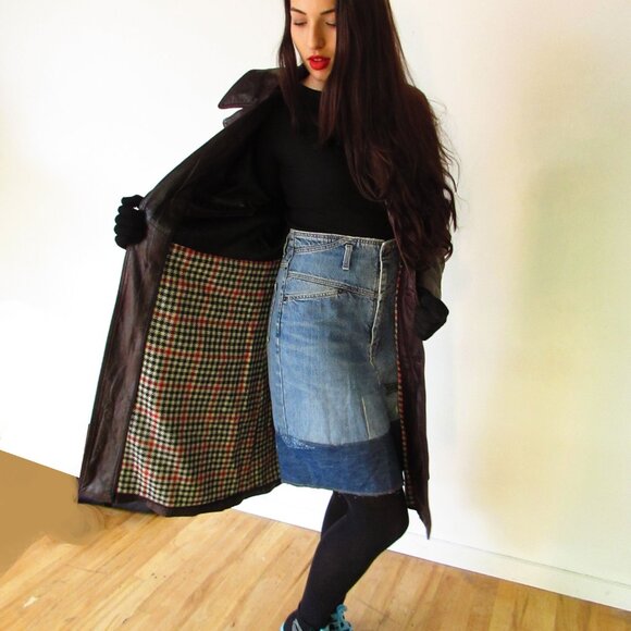 Vintage leather coat for men or women by Jeno de Paris, Made in Canada - Picture 7 of 7